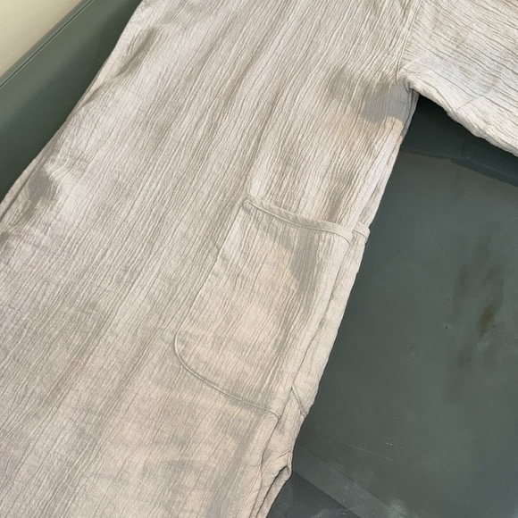 Soft Surroundings Longline Cardigan Soft Surroundings Cream Gauze Kimono Size 2X - Picture 4 of 4